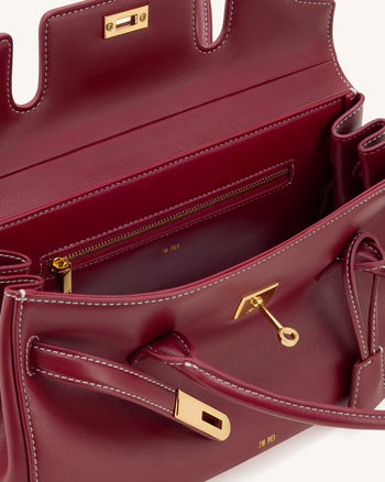 Yara Schultertasche – Burgunderrot