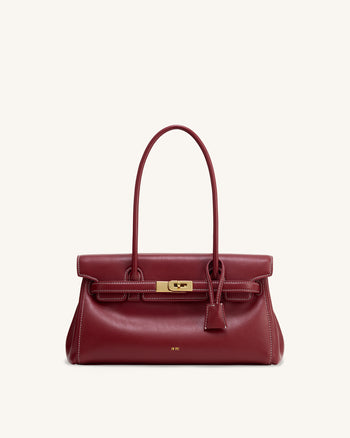 Yara Schultertasche – Burgunderrot