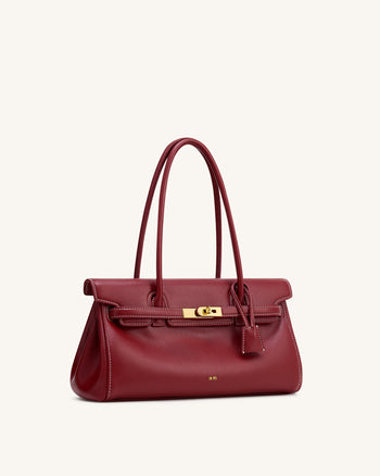 Yara Schultertasche – Burgunderrot