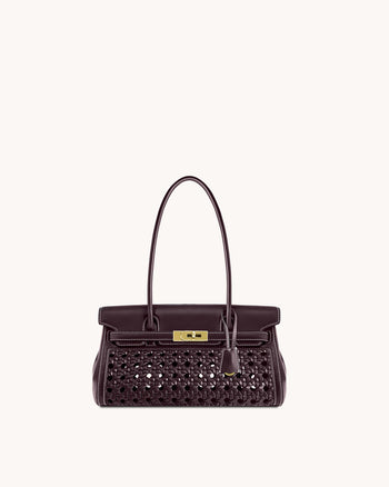 Yara Schultertasche – Dunkelrot