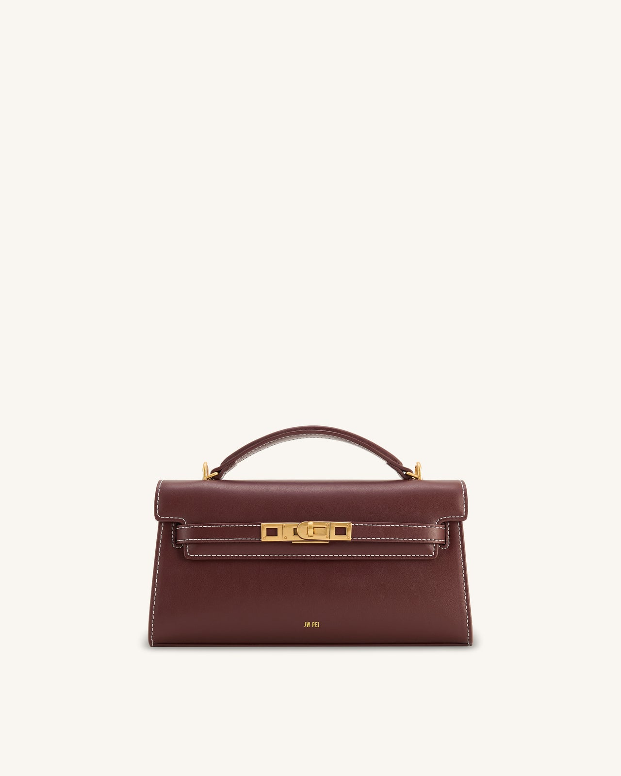 Noor Handtasche mit oberem Griff – Rötlich Braun