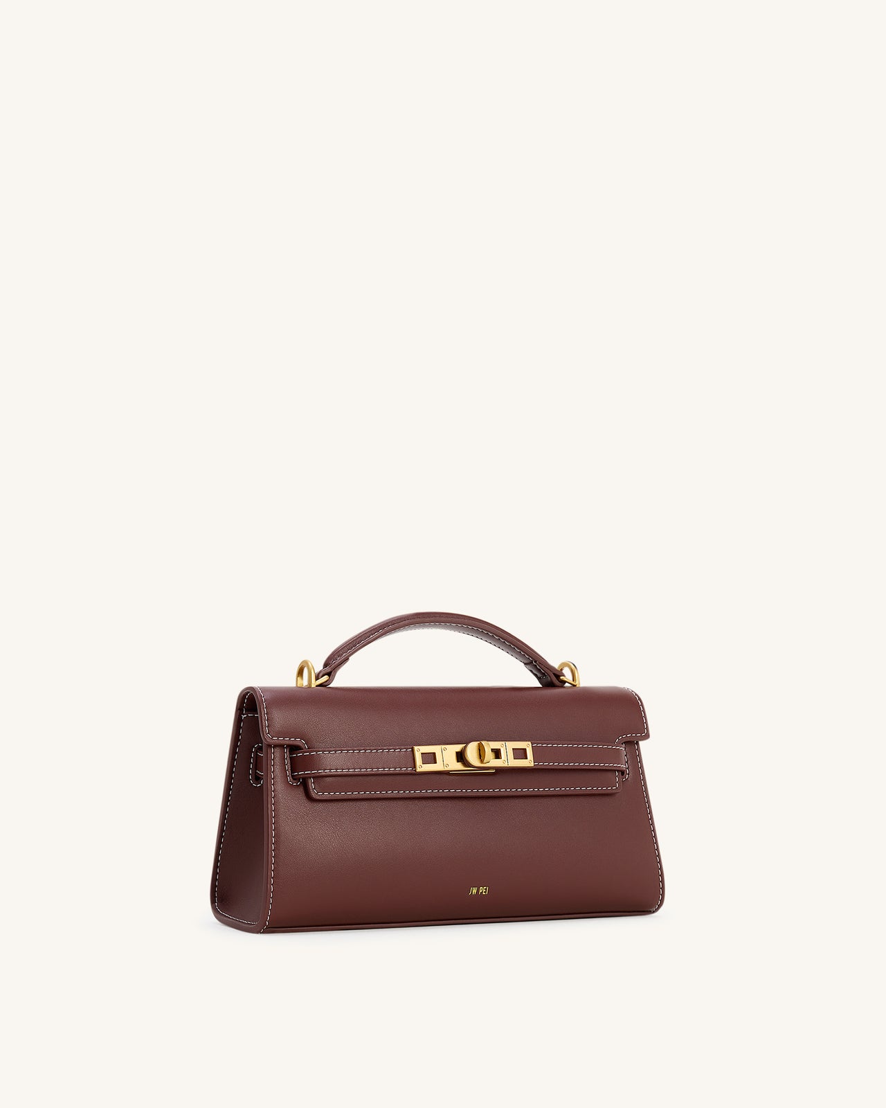 Noor Handtasche mit oberem Griff – Rötlich Braun