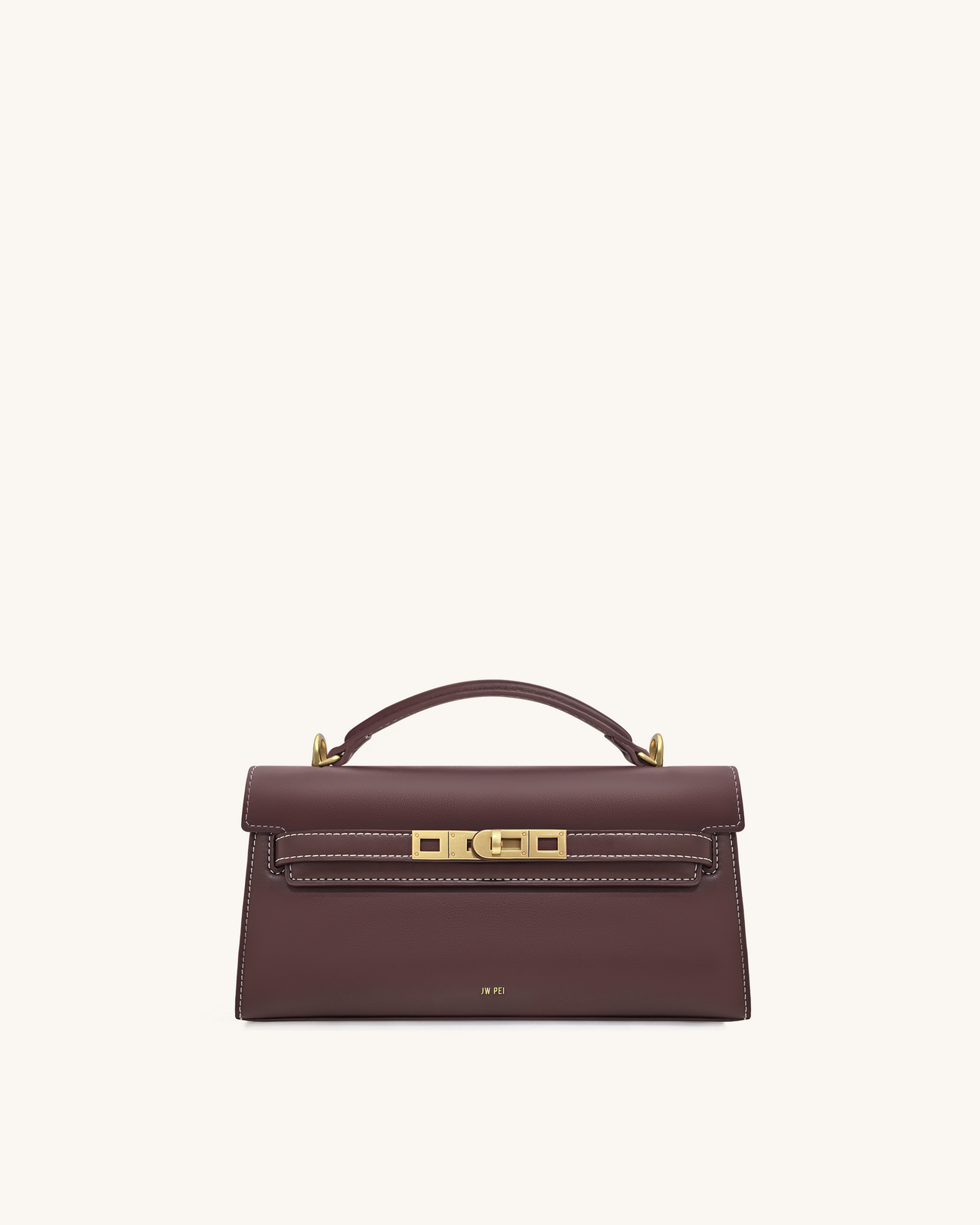 Noor Handtasche mit oberem Griff – Rötlich Braun