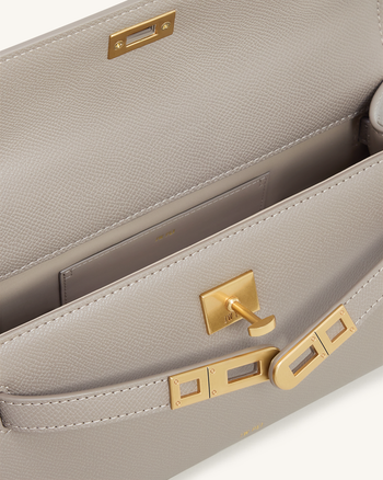 Noor Handtasche mit oberem Griff – Elefantengrau