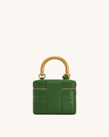 Evelyn Gesteppte Box-Henkeltasche - Grün