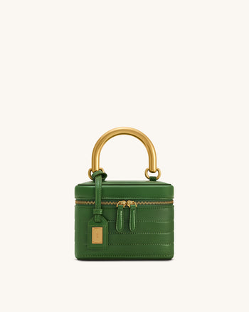 Evelyn Gesteppte Box-Henkeltasche - Grün