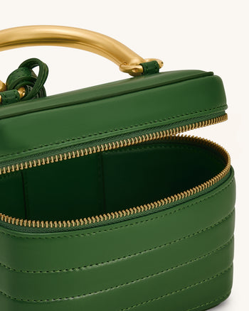 Evelyn Gesteppte Box-Henkeltasche - Grün