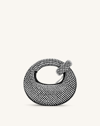 Abacus Künstlicher Kristall Mini Top Henkeltasche - Schwarz