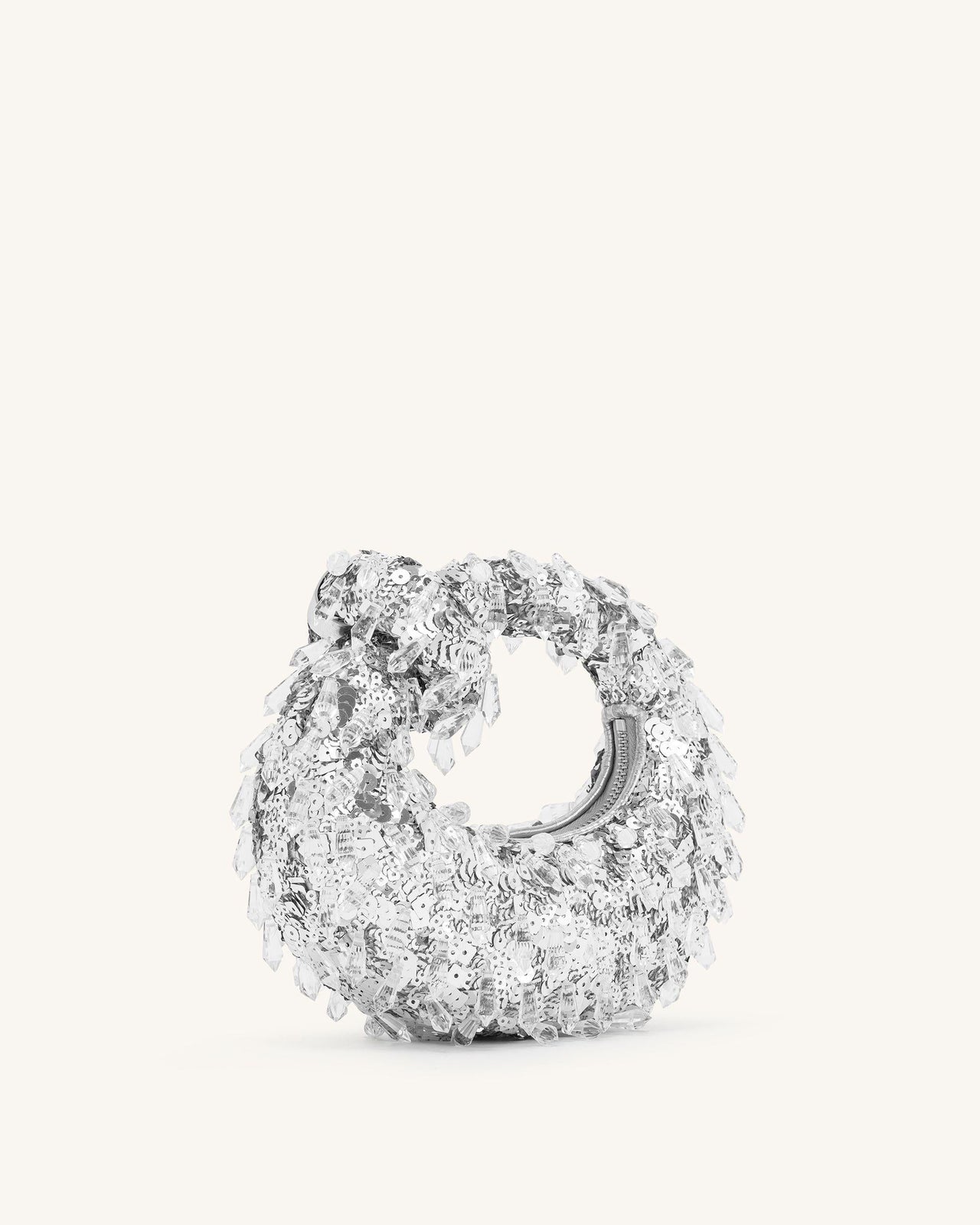 Abakus Künstliche Kristall Mini-Handtasche - Silber