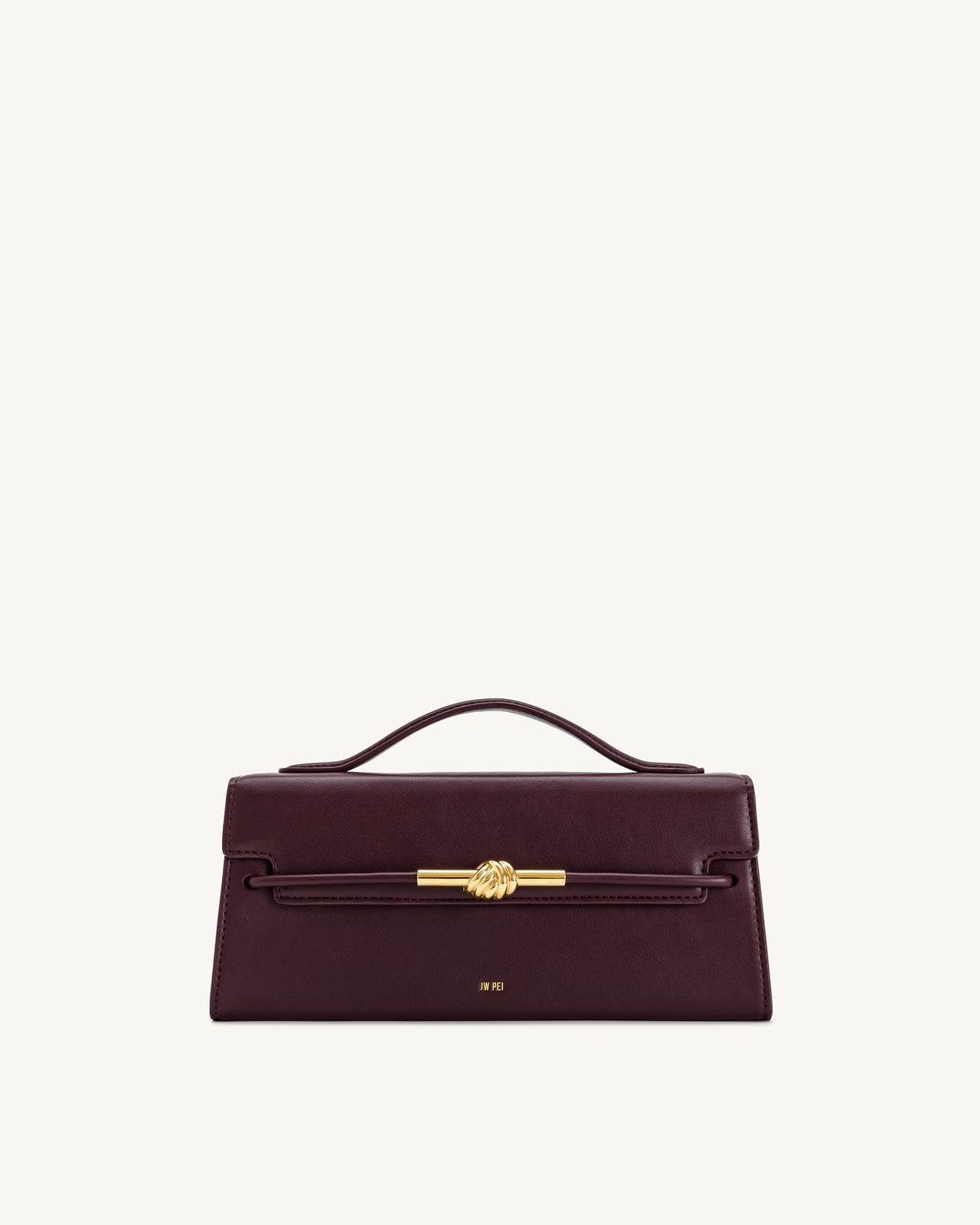 Lena Metall-Seilknoten Henkeltasche - Tiefes Bordeaux