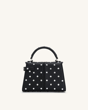 Elise künstliche Kristall-Top-Handle-Tasche - Schwarz