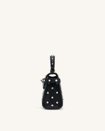 Elise künstliche Kristall-Top-Handle-Tasche - Schwarz