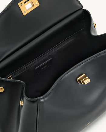 Lucia Klassische Top-Handtasche - Schwarz