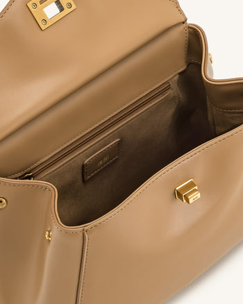 Lucia Klassische Top-Handtasche - Braun