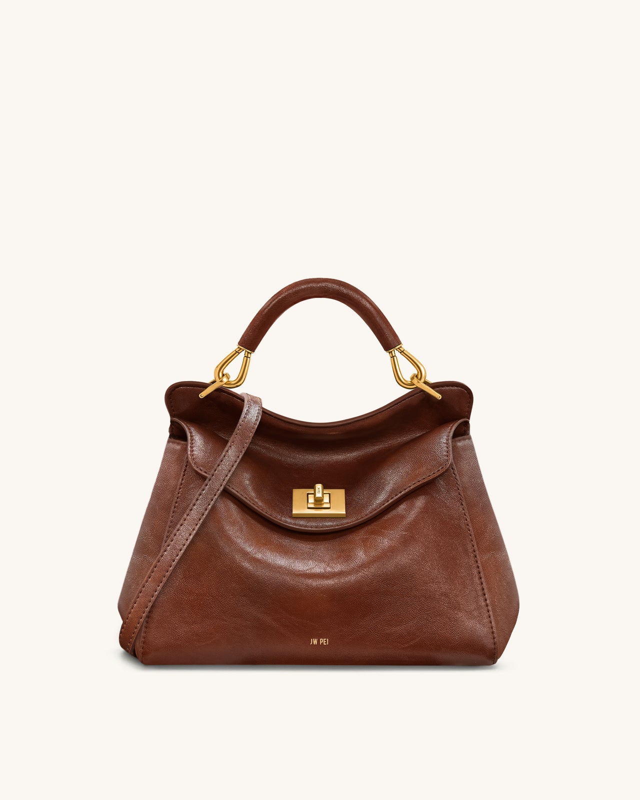 Lucia Klassische Handtasche – Kaffeebraun