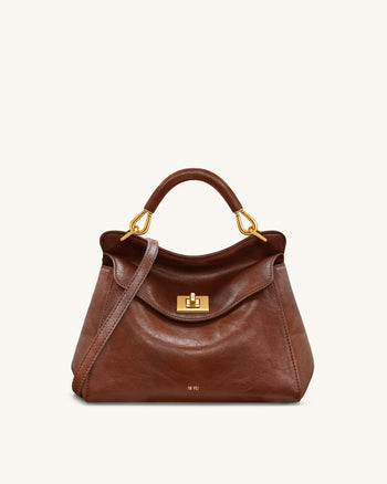 Lucia Klassische Handtasche – Kaffeebraun