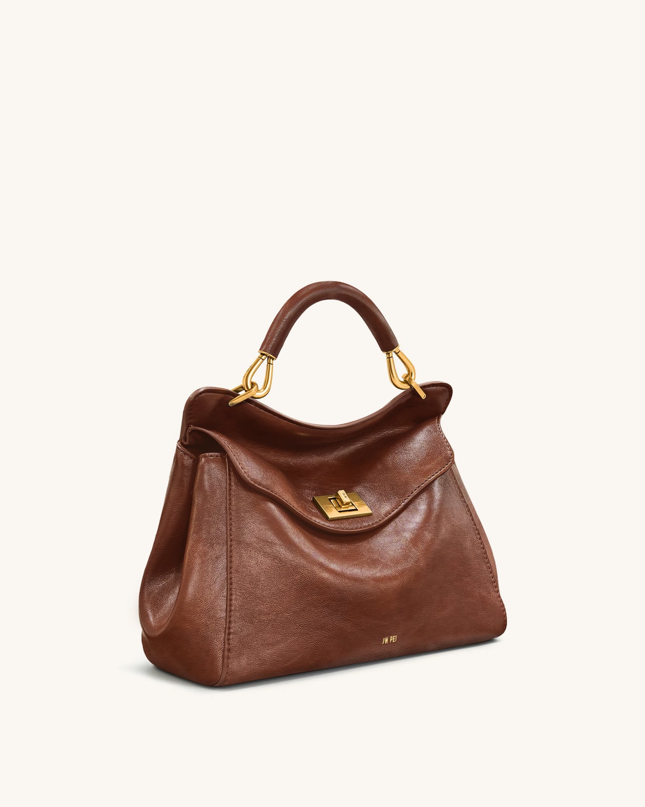 Lucia Klassische Handtasche – Kaffeebraun