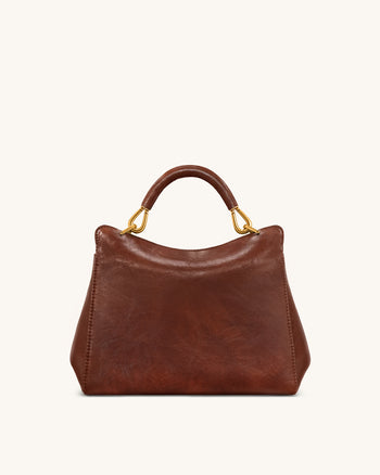 Lucia Klassische Handtasche – Kaffeebraun