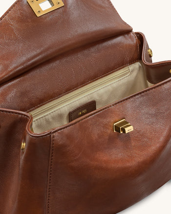 Lucia Klassische Handtasche – Kaffeebraun