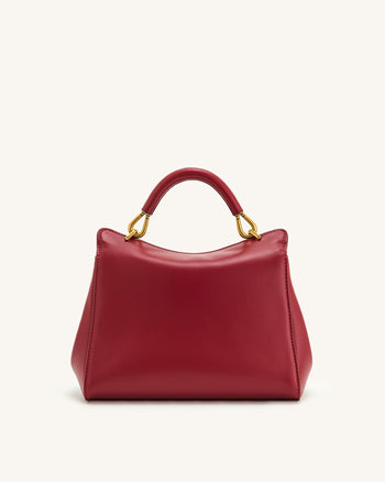 Lucia Klassische Top-Handtasche - Bordeauxrot