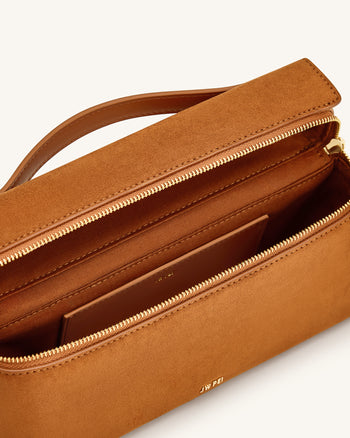 Thea Handtasche aus Kunstwildleder – Kamel