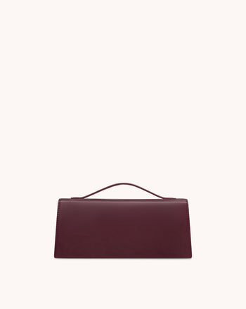 Lena Metall-Seilknoten Henkeltasche - Tiefes Bordeaux