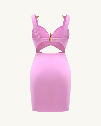 Minikleid mit Sternendetails – Rosa