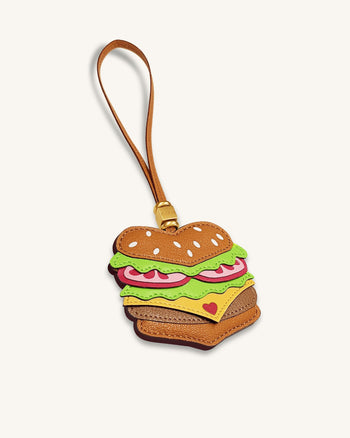 Burger Bag Charm - Braun