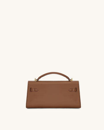 Noor Handtasche mit oberem Griff – Braun