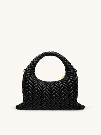 Cora Quilt-Henkeltasche - Schwarz