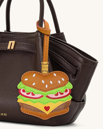 Burger Bag Charm - Braun