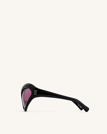 Quorra Cat-Eye Sonnenbrille - Schwarz
