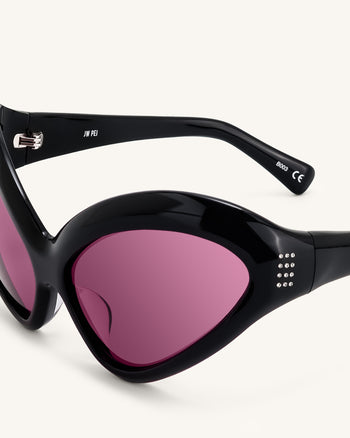 Quorra Cat-Eye Sonnenbrille - Schwarz