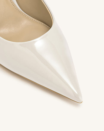 Thalina Lackleder-Pumps – Beige