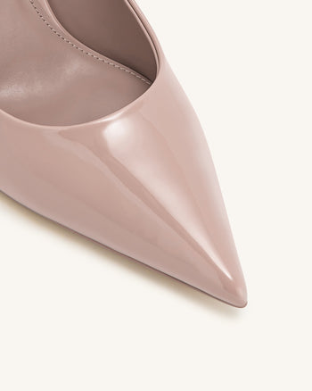 Thalina Lackleder-Pumps – Altrosa