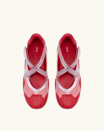 Caitlin Mesh Cut-out Sneakers - Pink