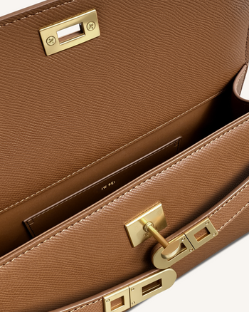 Noor Handtasche mit oberem Griff – Braun