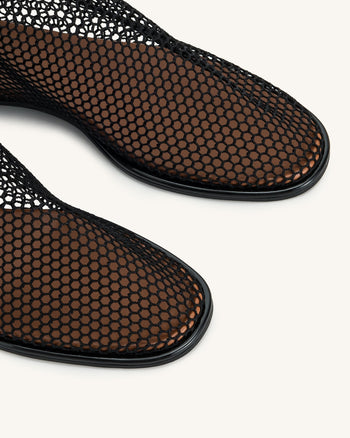 Sophia Mesh-Stiefel - Schwarz