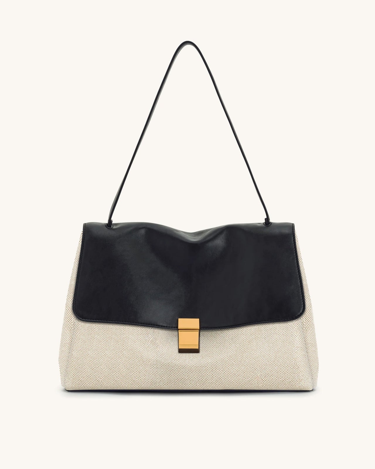 Hilary Schultertasche – Schwarzes Canvas