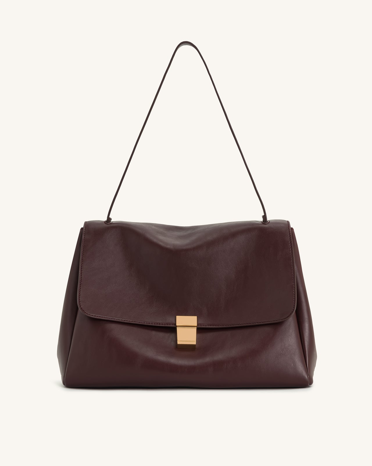 Hilary Schultertasche – Dunkles Burgunderrot