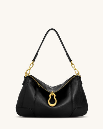 Jayla Charm Schultertasche - Schwarz