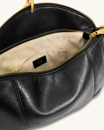 Jayla Charm Schultertasche - Schwarz