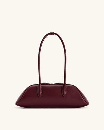 Zora Schultertasche - Tiefes Bordeauxrot