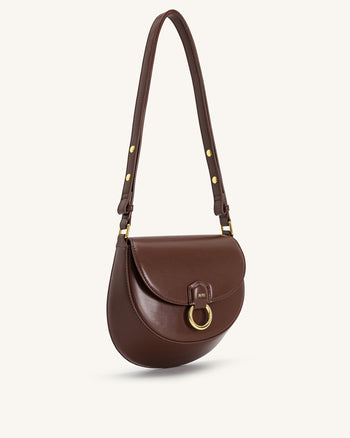 Diana Ringklappen-Satteltasche - Braun
