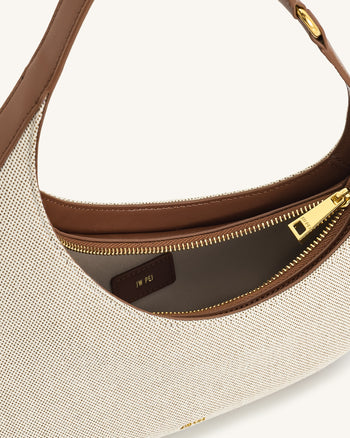 Harlee Schultertasche - Braunes Canvas