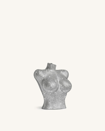 Kiara Diamant-Bustier-Clutch – Silber