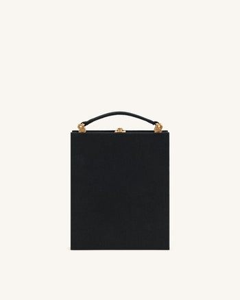 Taya-Feuerwerksmuster Buchform Clutch Bag – Schwarz
