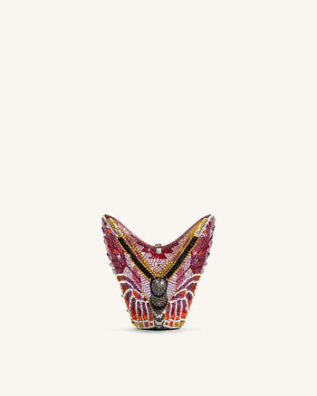 Paisley Kristall-Schmetterlings-Clutch - Mehrfarbig