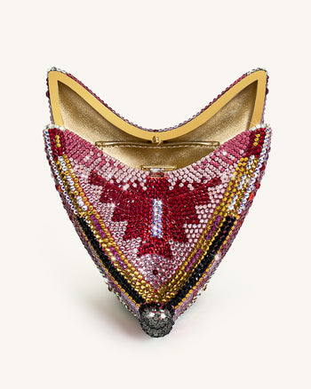 Paisley Kristall-Schmetterlings-Clutch - Mehrfarbig