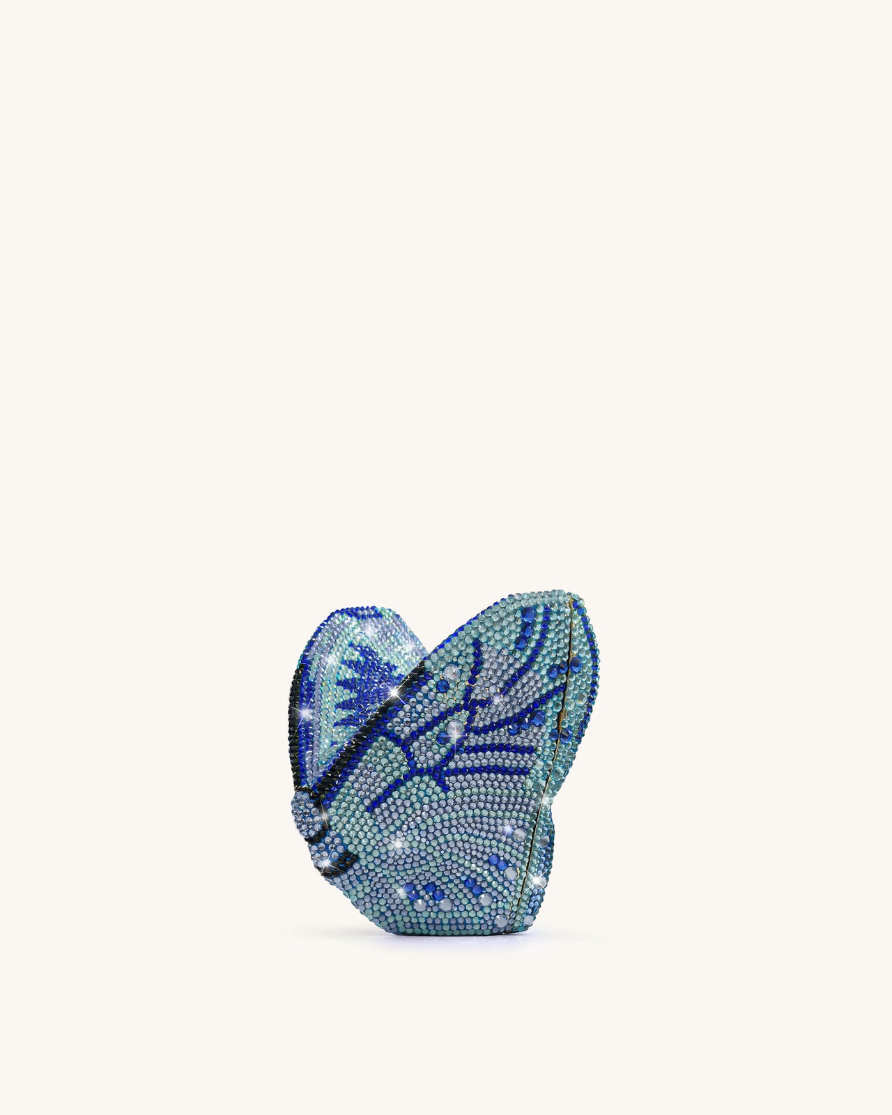 Paisley Kristall-Schmetterlings-Clutch - Blau